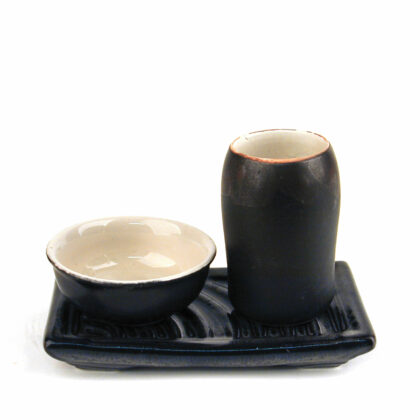 brushed stoneware aroma cups