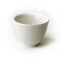 Tapered White Ceramic Teacup
