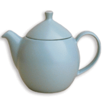 ceramic mint blue teapot