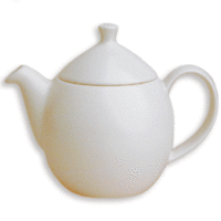 ceramic teapot - off white