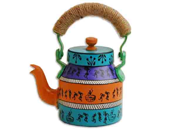 Hand Painted Tea Set for Serving Tea Indian Tea Pot, Tea Set, Tea