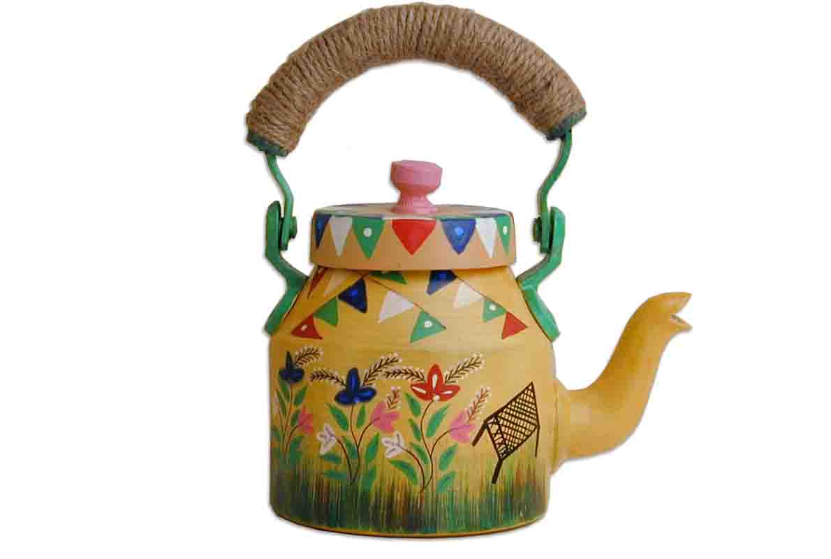 Painted Chai Pot - Agra